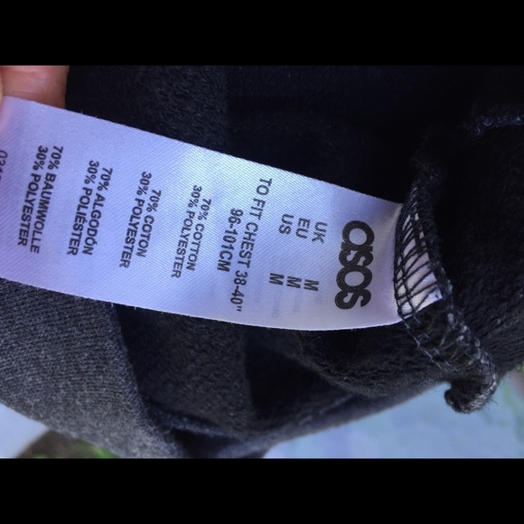 ASOS Snap Bottom Down Gray Men’s Sweater Size M - Picture 6 of 6